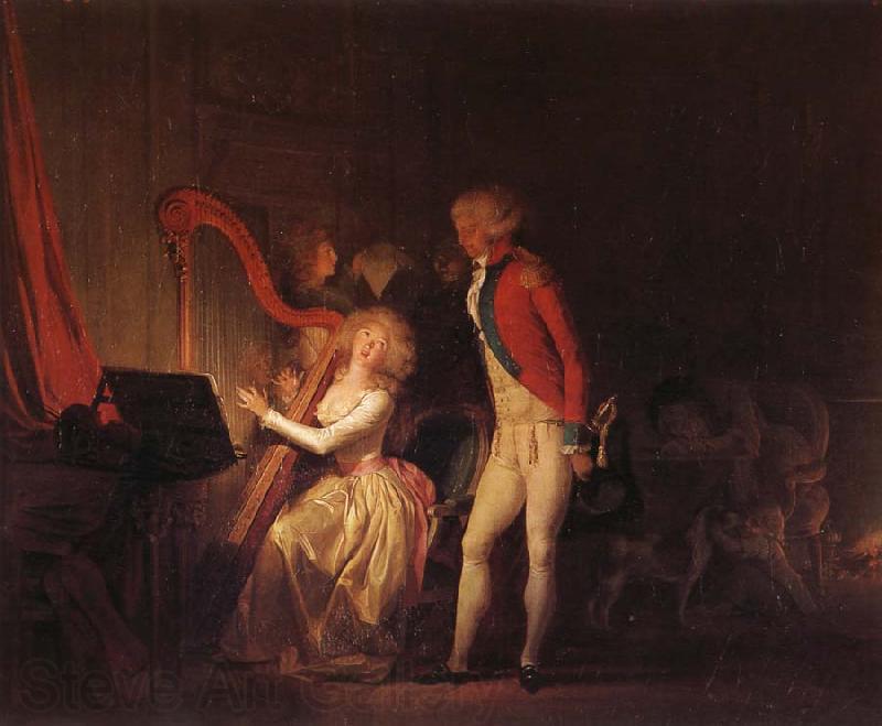 Louis-Leopold Boilly Le Concert inprovise ou le prix de l'harmonie France oil painting art